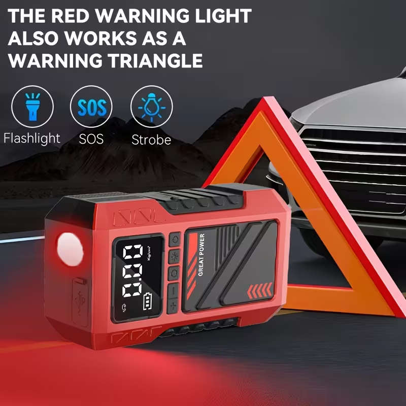 Heavy Duty 9 in 1 Emergency Car Jump Starter and Tyre Inflator