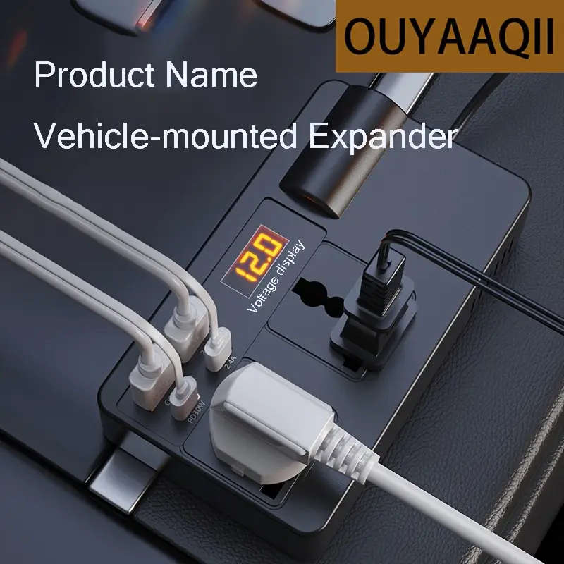 200W High-Power Car Inverter Converter - 12V/24V to 220V