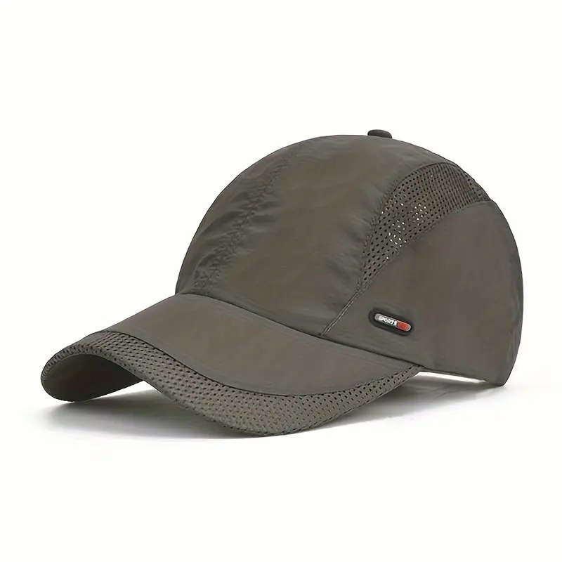 1pc Quick-Dry Baseball Cap Adjustable Moisture-Wicking Sun Hat for Outdoor Sports All Seasons