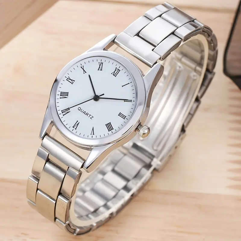 2 Pieces Vintage Classic Business Casual Minimalist Couple Quartz Watch Set