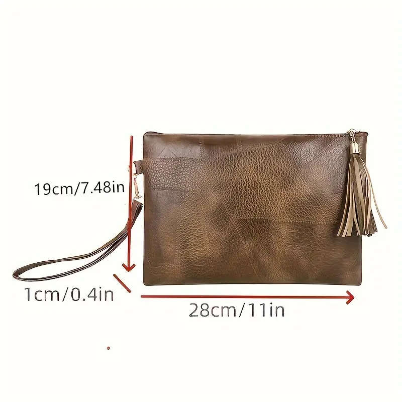 Vintage Design Handbag, Fashionable Handbag, Women's Vegan Leather Wrist strap