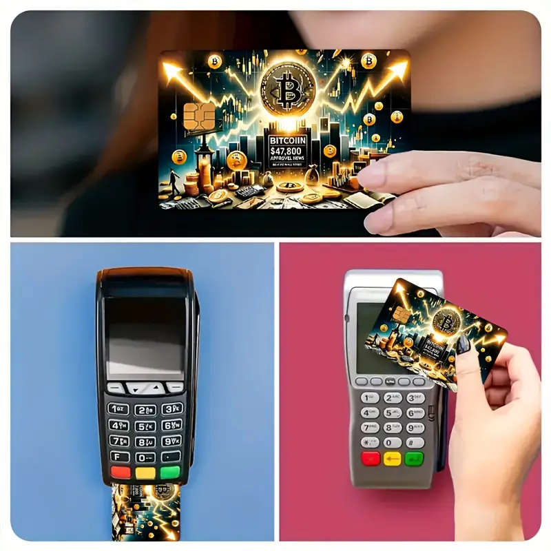 4pcs Credit Card Light Beige, Funny Debit Card Sticker