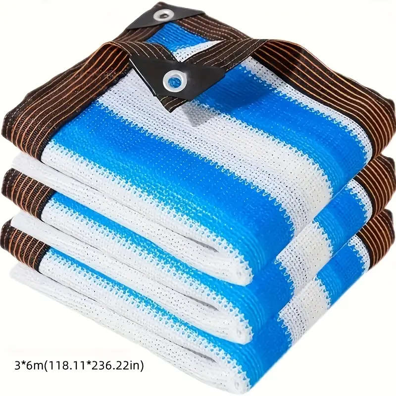 Blue And White Striped Outdoor Rectangular Awning 3×6m
