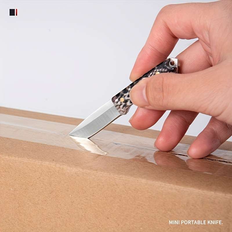 1pc Exquisite Small Straight Knife Pocket Knife Portable Stainless Steel Mini Utility Key