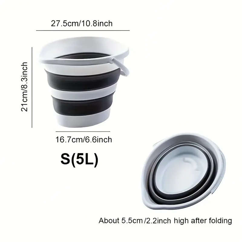 1pc Compact Foldable Bucket Durable Multi-Purpose for Camping Fishing Car Wash