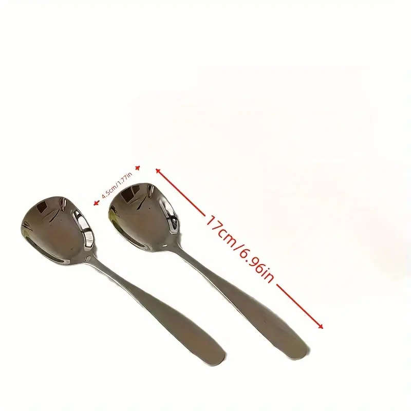 3 Pieces Stainless Steel Square-Headed Spoons with Long Handles