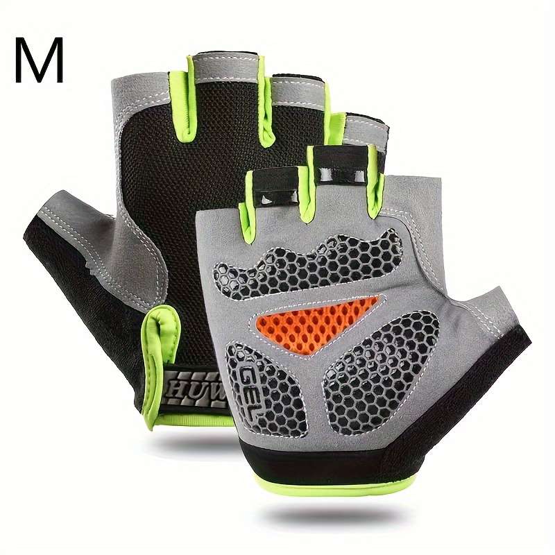1 Pair Grey Size M Outdoor Sports Gloves