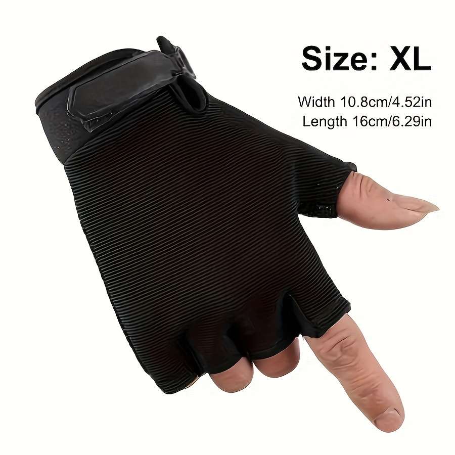 1 Pair Black Size XL Outdoor Sports Gloves
