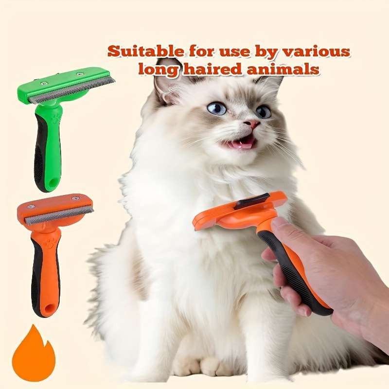 Orange Red Small Pet Comb