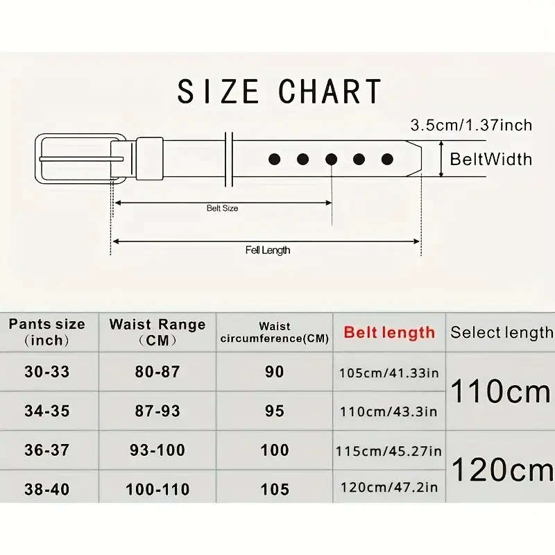Genuine Leather Cowhide Belt with Western Alloy Buckle, BROWN