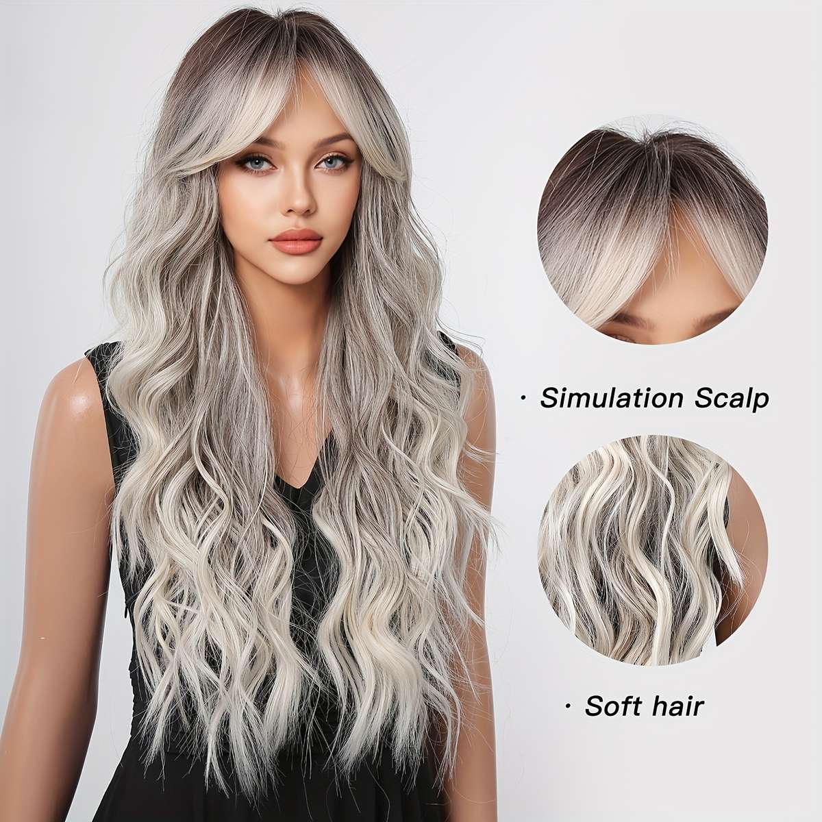 Mixed Color 66.04cm Fashion Design Wig