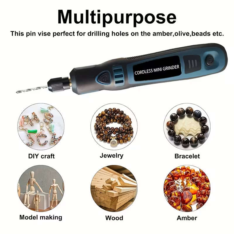 52pc Rechargeable Electric Engraving, Polishing, Drilling & Cutting Tool Set with USB Charging