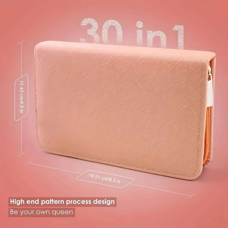 30Pcs Modern Manicure Set Stainless Steel Nail Clippers Scissors Grooming Tools