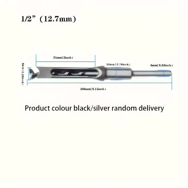 Steel Square Hole Drill Bit Set