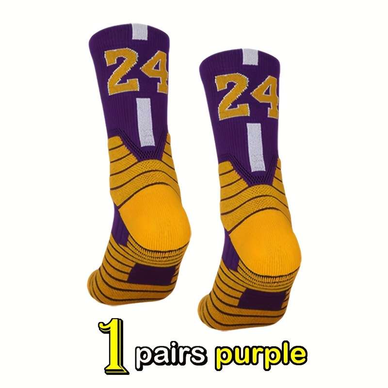 1 Pair Purple One Size Socks