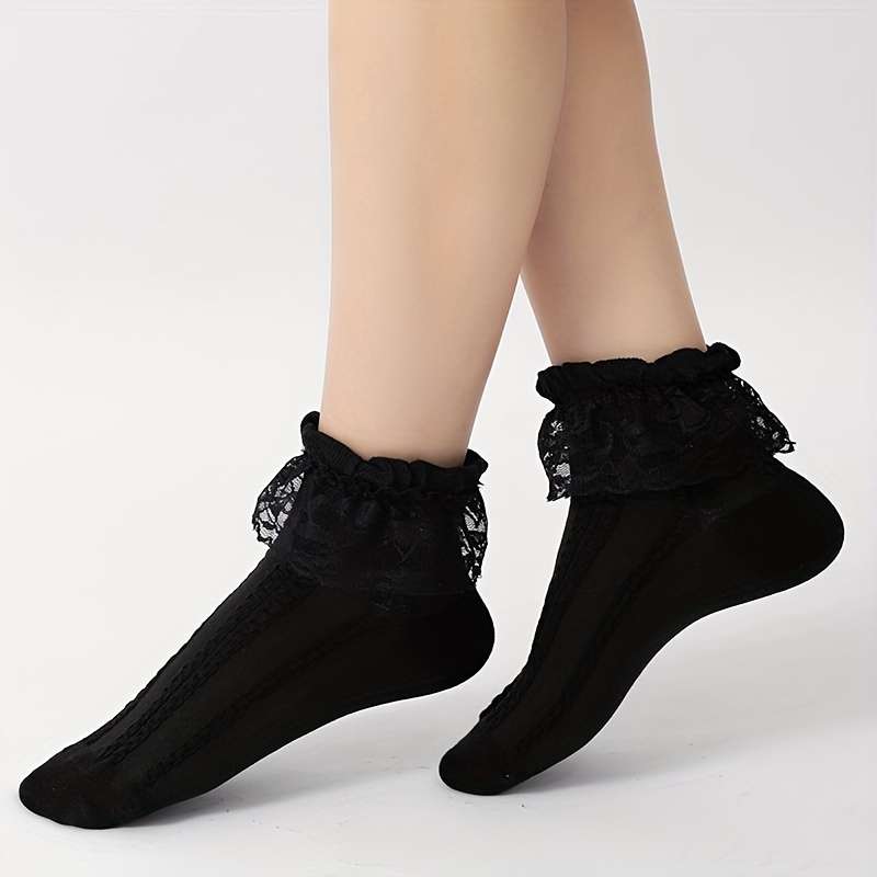 1 Pair Black One Size Socks