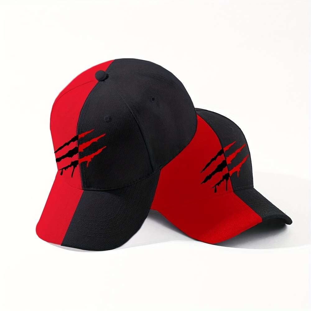 1pc Adjustable Baseball Caps with Scratch Pattern Print Polyester 100.00% Street Style Sun H