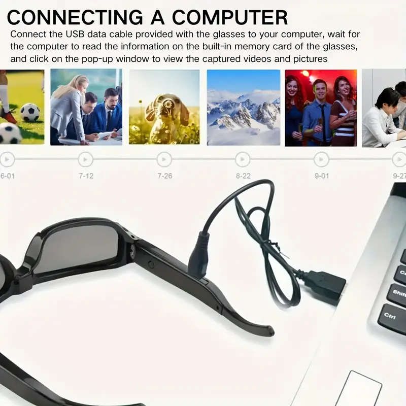 Smart Wearable Video Glasses For Sports And Meetings
