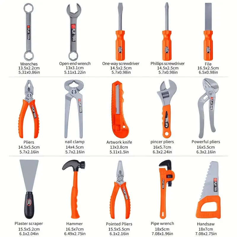 51pcs Youngsters's Simulation Home Play Tool Box Puzzle Toy Combination Boy Simulation