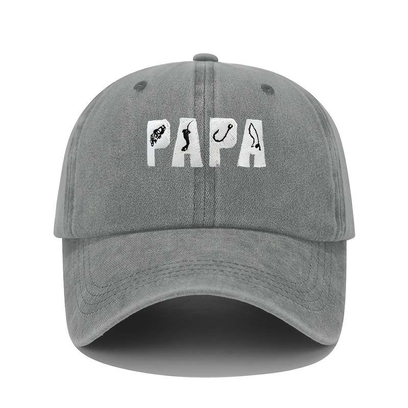 Vintage Lightweight Washed Baseball Cap with a Fishing Theme Adjustable And Suitable for Both