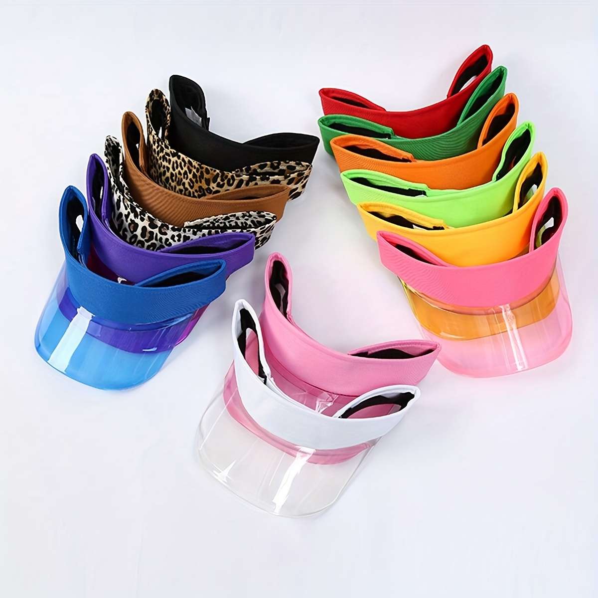 Y2K Style Clear Brim Bucket Hat Lightweight Polyester Adjustable Strap Ideal