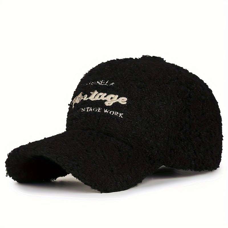 1 Vintage-Inspired Authentic Vintage Baseball Cap Cozy Beige Fleece 100% Polyester Hand-W