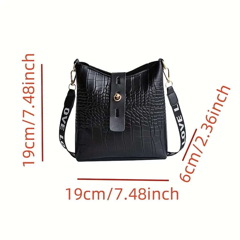 Crocodile pattern Women's crossbody bag