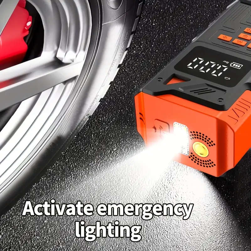 Heavy-Duty Car Emergency Booster - Tire Inflator and Jump Starter