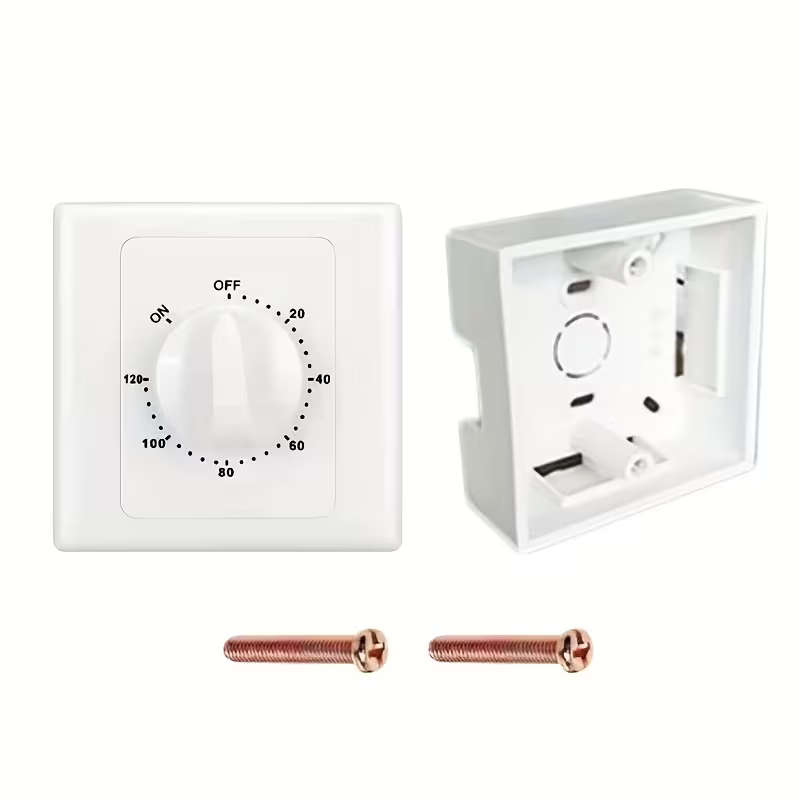 Digital Countdown Timer Switch Wall Mount Power Control Socket 120 Minutes