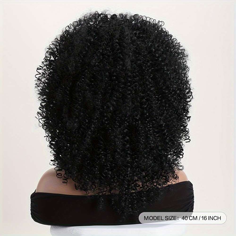 1Pc Black 40.64cm Fashion Design Wig