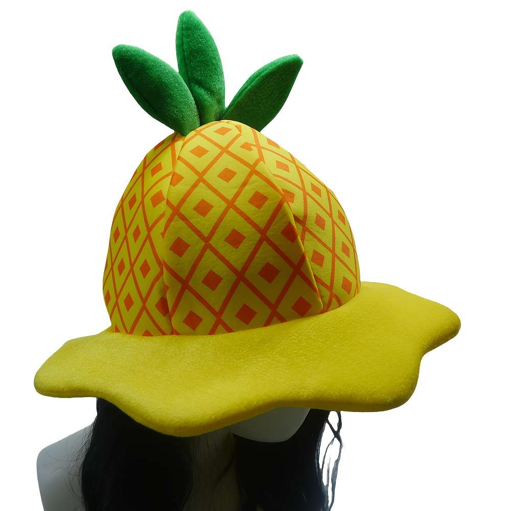 Novelty Pineapple Party Hat Polyester Fabric Machine Washable Featherless No Electricit