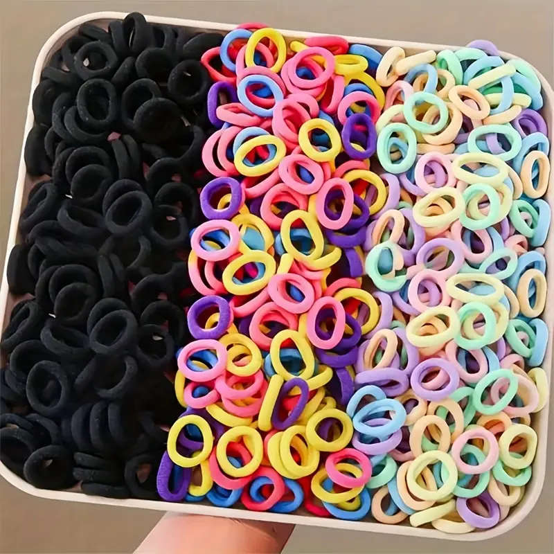 100Piece Vibrant Colorful Elastic Hair Bands For Girls