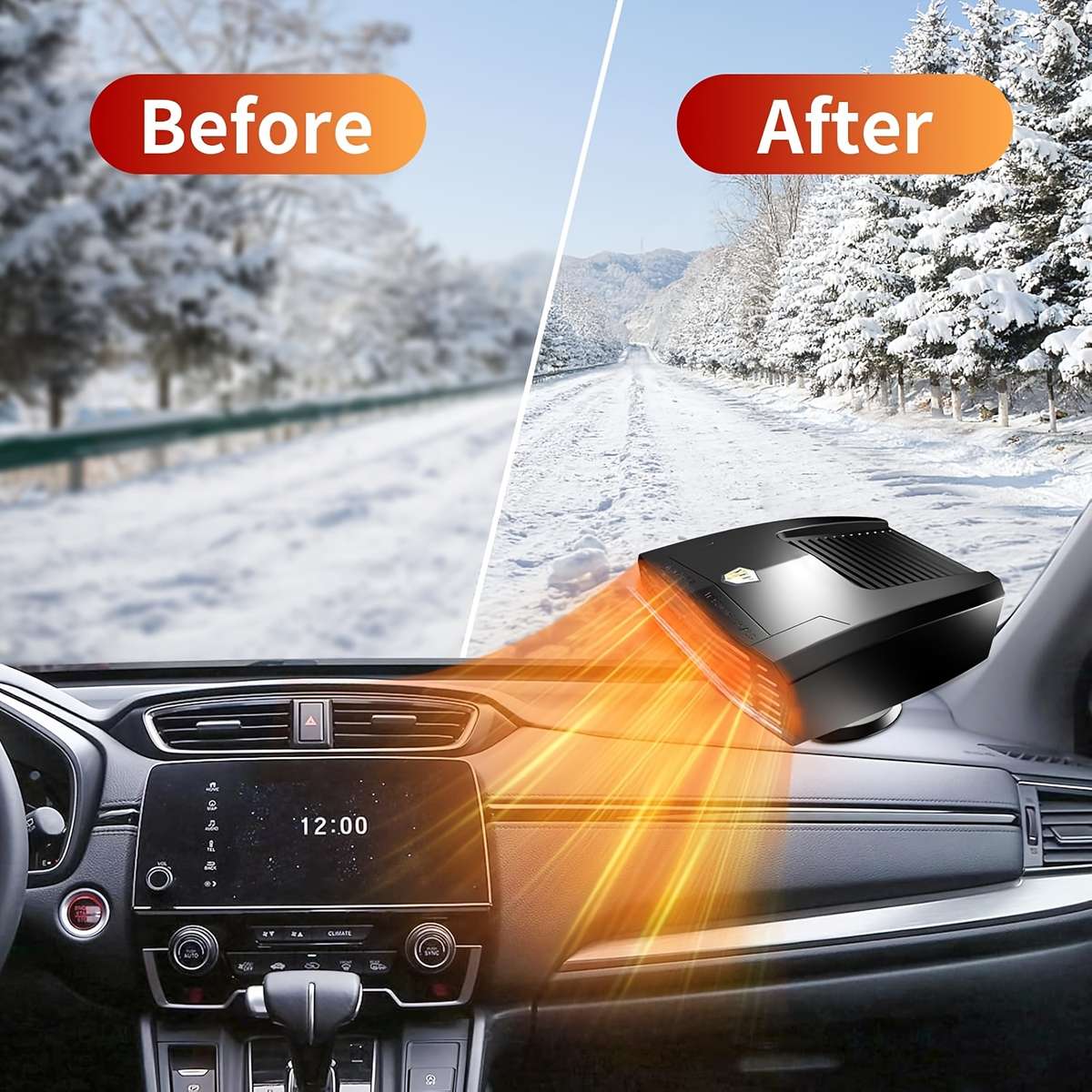 1pc Black 24V  For Trucks Only   Heater