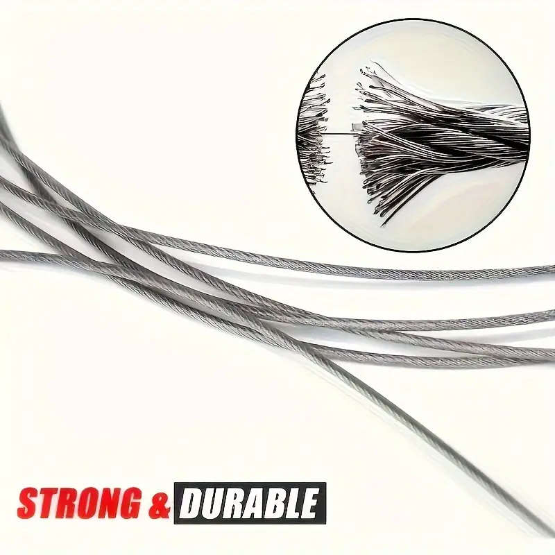 1pc Durable Stainless Steel Wire Rope Cable 360cm Length 2mm Thickness Multipurpose Metal Wire