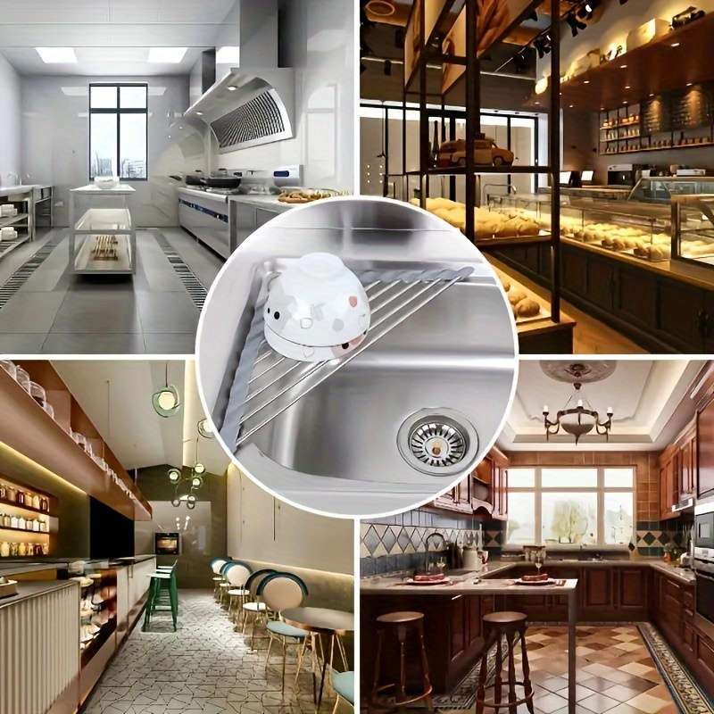 1pc Foldable Stainless Steel Triangle Roll-Up Dish Drying Rack For Small Sink Corners Over-Th