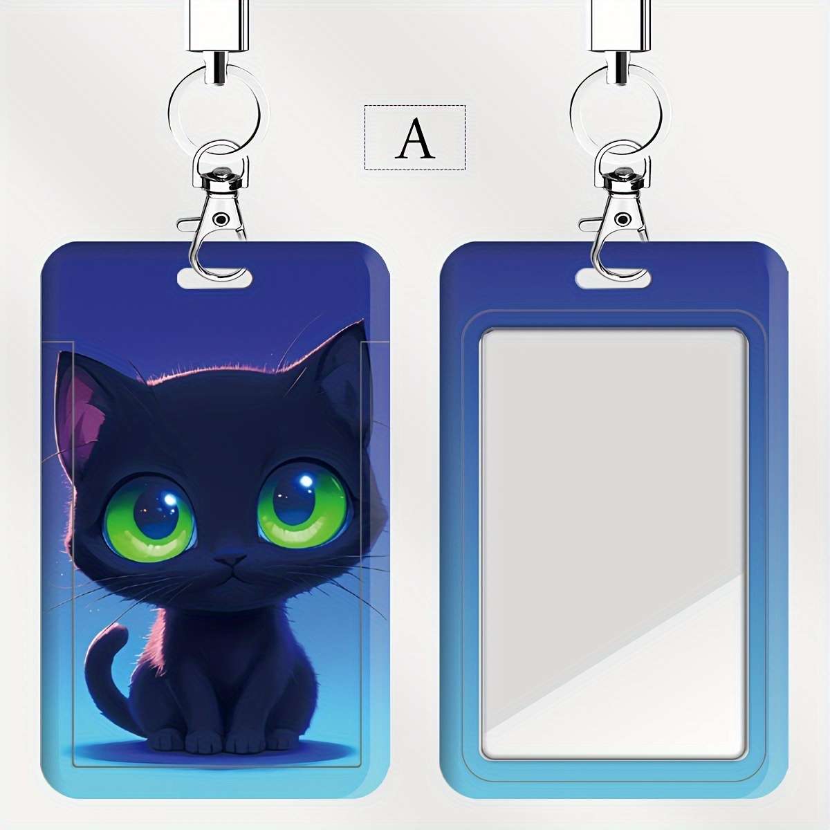Cute Ghost Black Cat Series Id Badge Holders