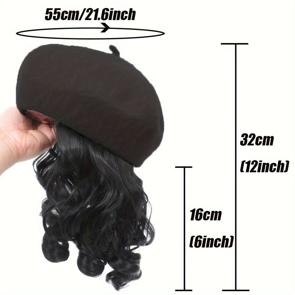 1Pc Black 15.24cm Fashion Design Wig