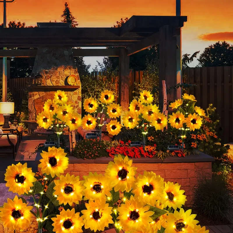 5pcs Solar Sunflower LED Lights