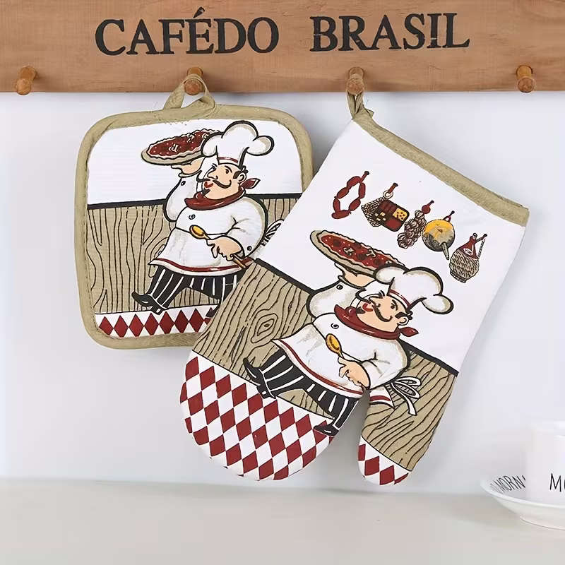 Two-Piece Placemat And Gloves