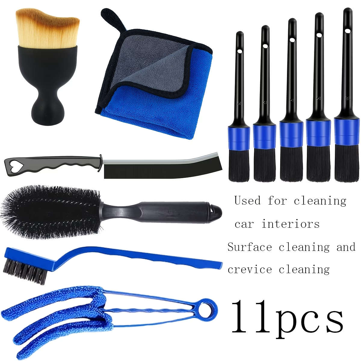 11pc Car Interior Cleaning Brush
