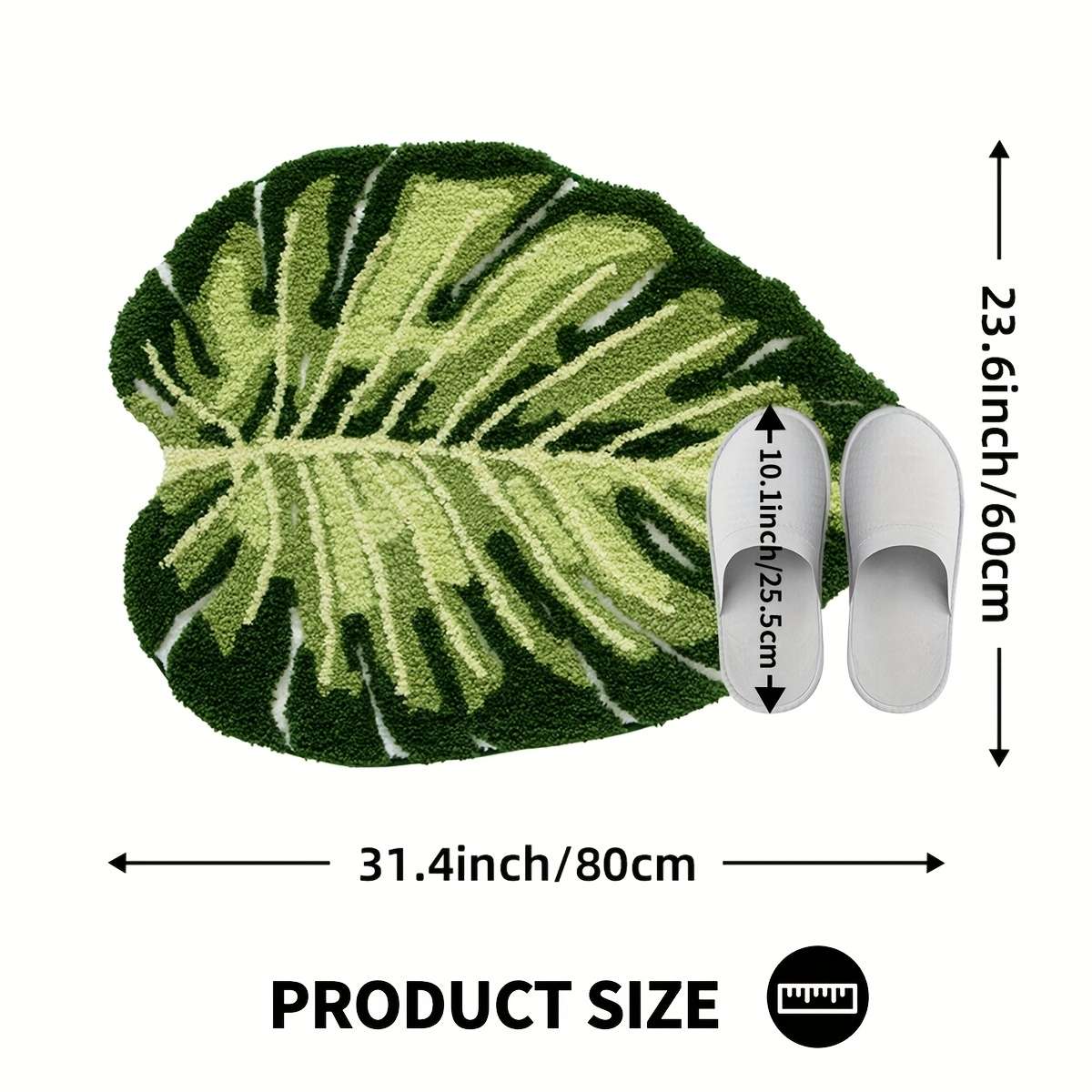 1Pc 6Ox9Ocm Mincht Monstera Floor Mat