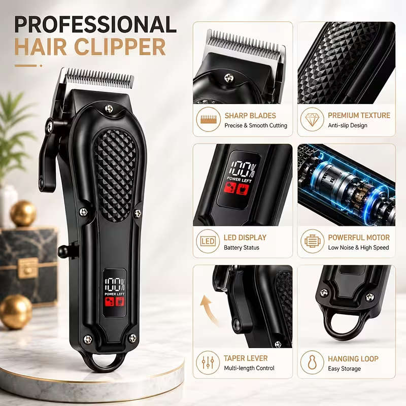 4pcs Gents Cordless Hair Clipper Set