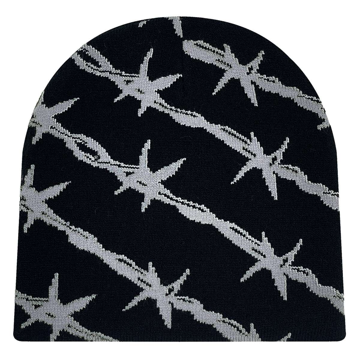 A Stylish Unisex Knit Hat With A Herringbone Pattern