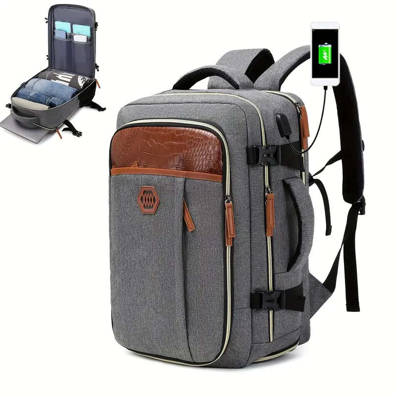 1pc A Travel Backpack For Men An Airline-approved Shoe Compartment Backpack