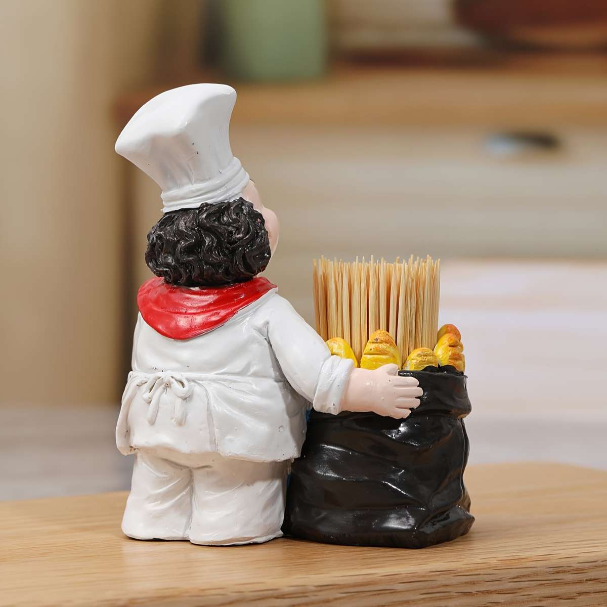 Chef-Inspired Resin Toothpick Holder Countertop Bread Design