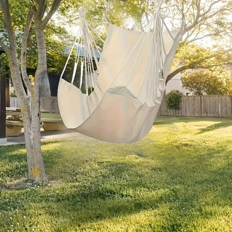 Canvas Hammock Chair - Multifunctional Indoor/Outdoor Swing - Grey