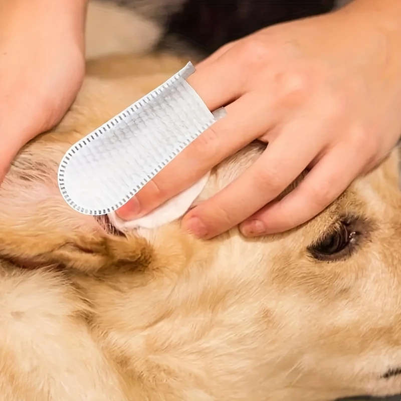 100pcs Pet Cleaning Finger Covers