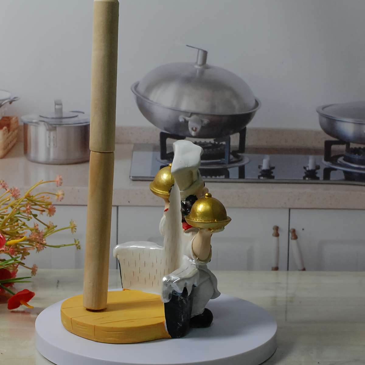 1pc Chef Double Tray Paper Towel Holder