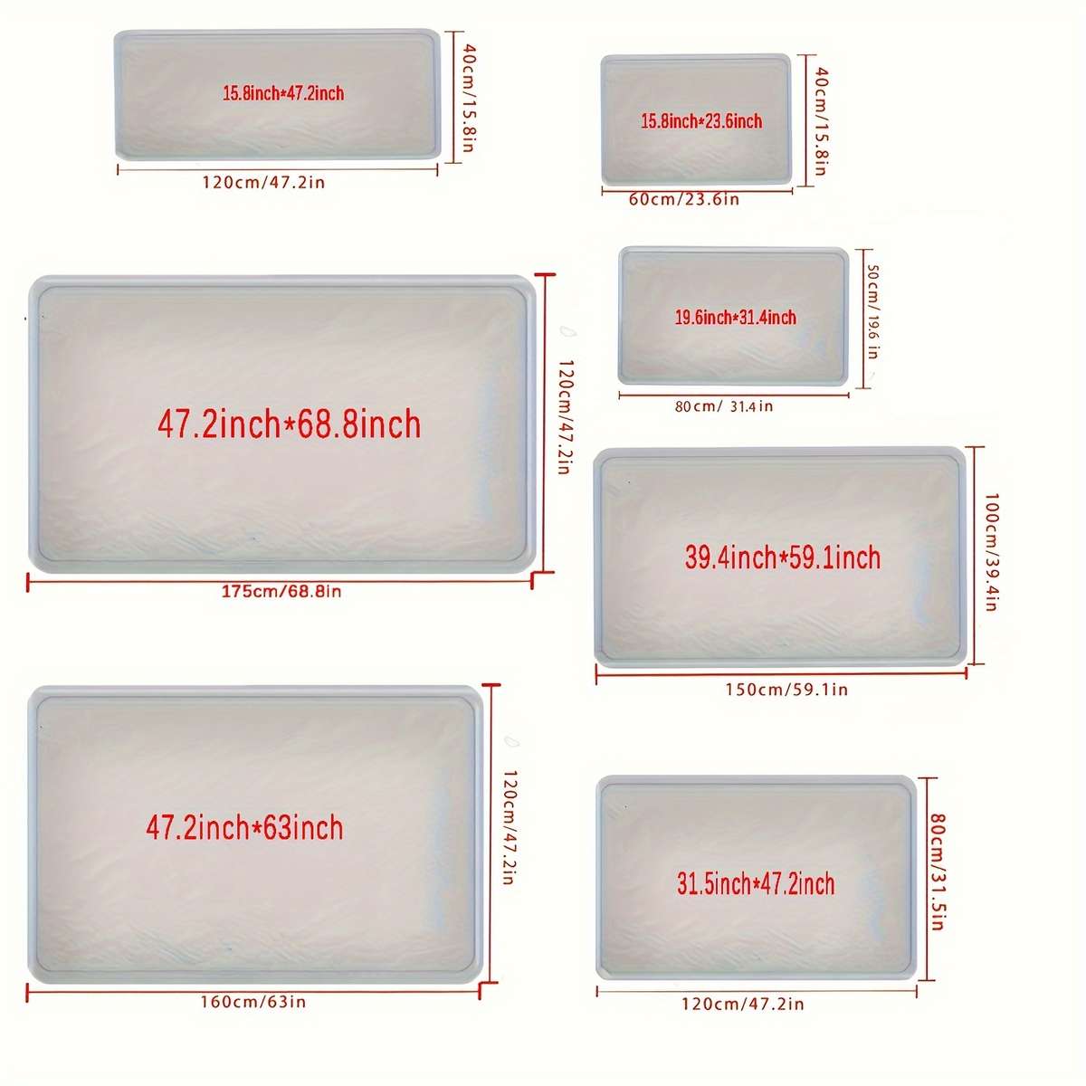 1Pc 47x68.8inch 120x175cm Floor Mat