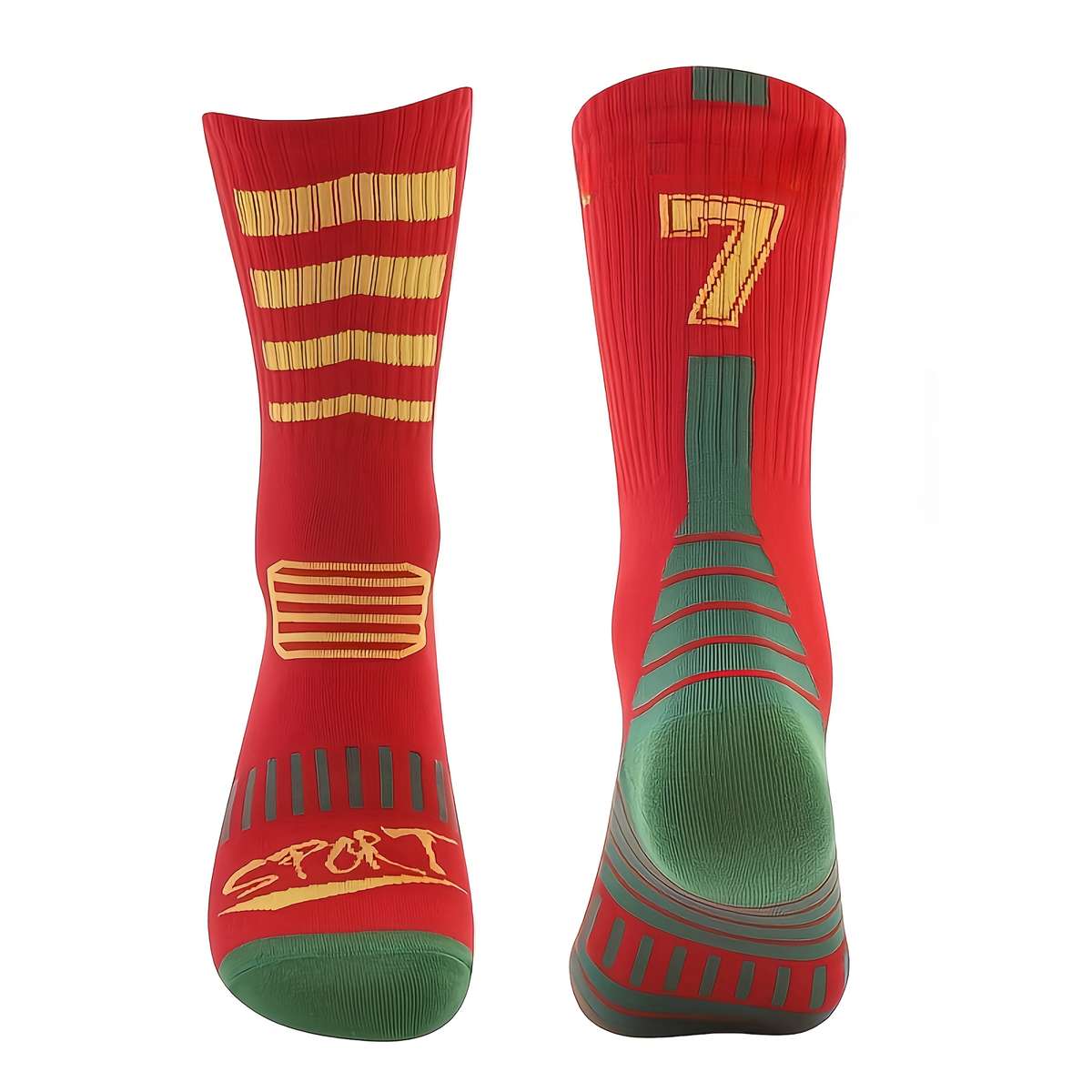 1 Pair White Luokou Black Sock Bottom One Size Socks